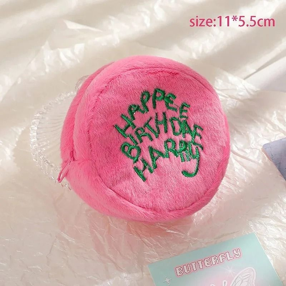 Pink Mini Coin Purse Kawaii Earbud And Cord Storage Bag 3