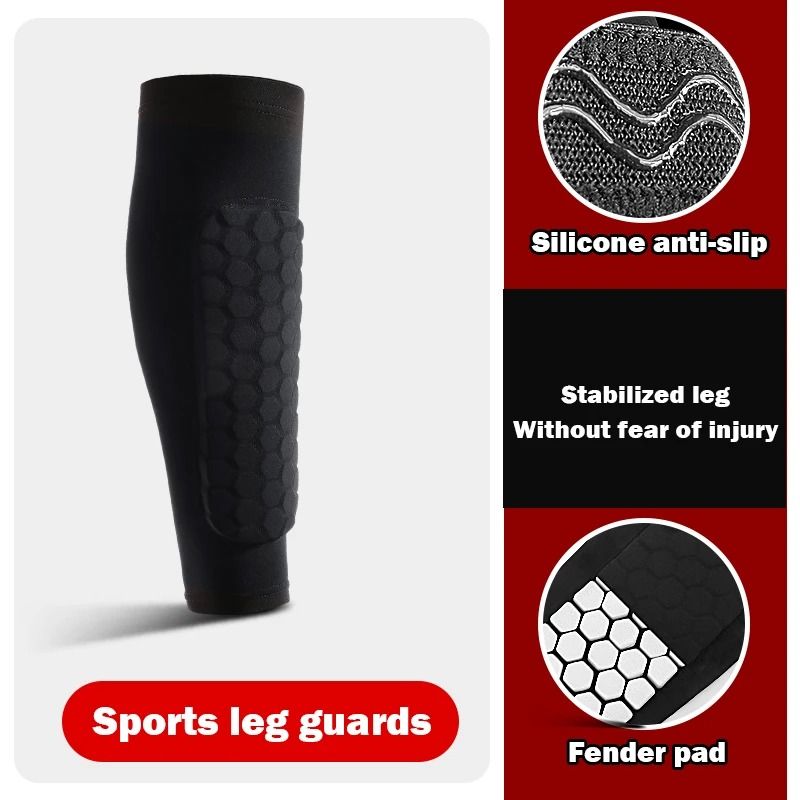 Football Shin Guard Socks Sleeves With Foam Calf Compression Sleeve Sports Legging Soccer Equipment 1