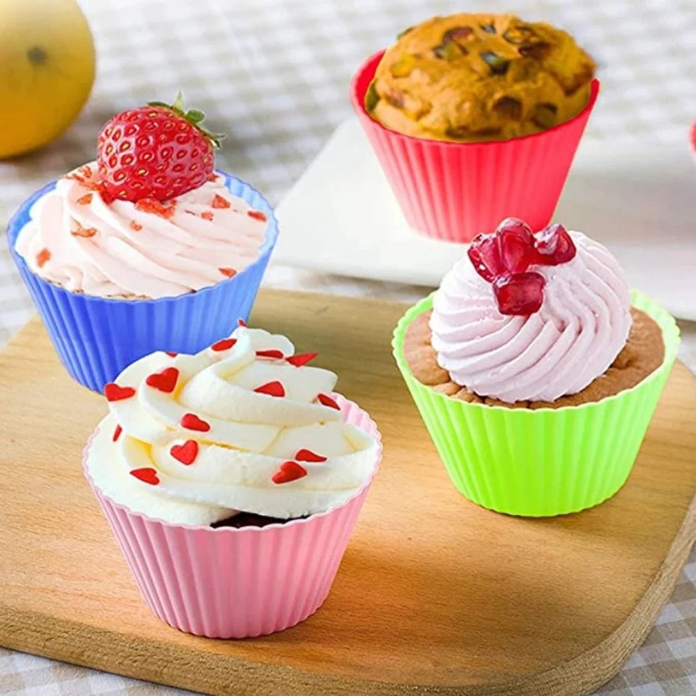Silicone Small Cake Cup Mold 12pcs Pudding Jelly Baking Cups 1