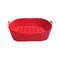 Silicone Square Air Fryer Pot Tray Reusable 19 Cm 6
