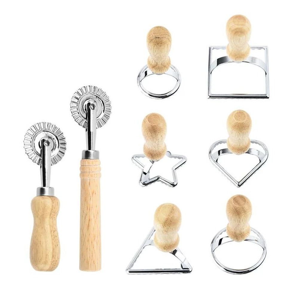 Stainless Steel Cookie Cutter And Pasta Press Set 4