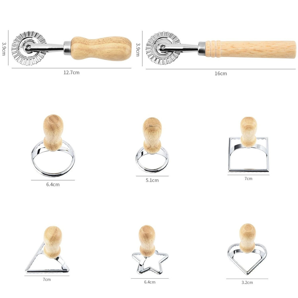 Stainless Steel Cookie Cutter And Pasta Press Set 5