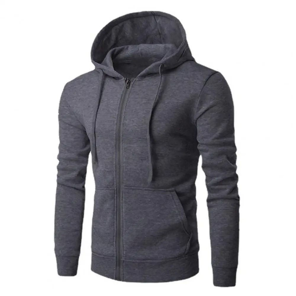 Autumn Men Sweatshirt Long Sleeve Zipper Hoodie Slim Fit 7