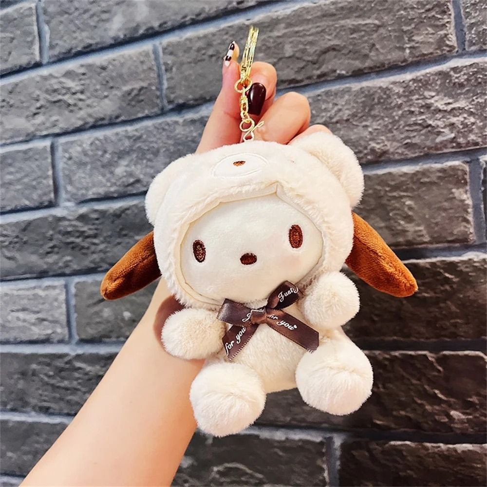 Sanrio Plush Dolls Hello Kitty My Melody Cinnamoroll Pochacco Backpack Handbag Ornament 9