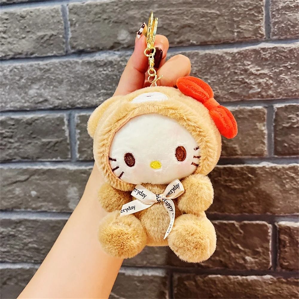 Sanrio Plush Dolls Hello Kitty My Melody Cinnamoroll Pochacco Backpack Handbag Ornament 8
