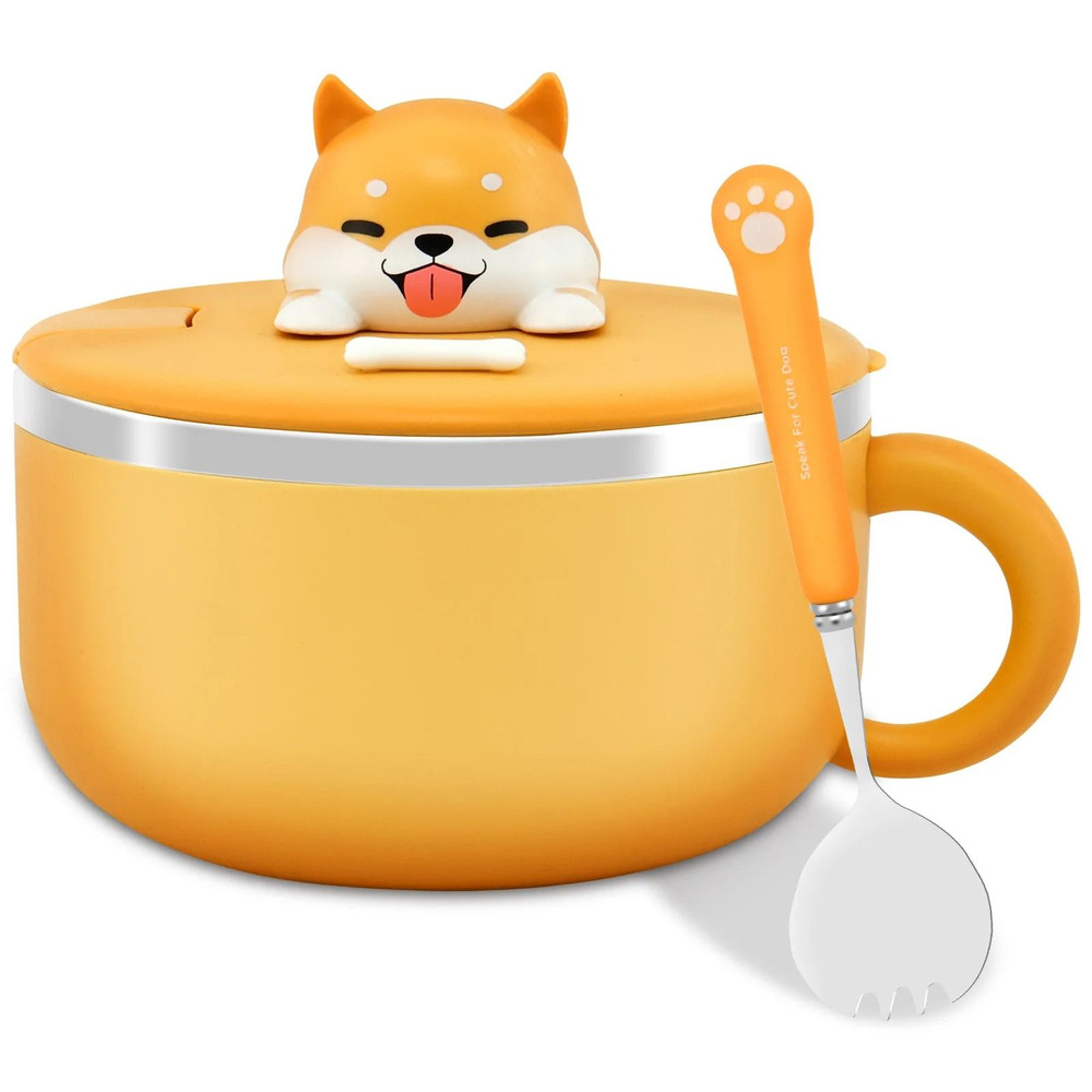 1200ml Insulated Stainless Steel Ramen Bowl With Lid 7