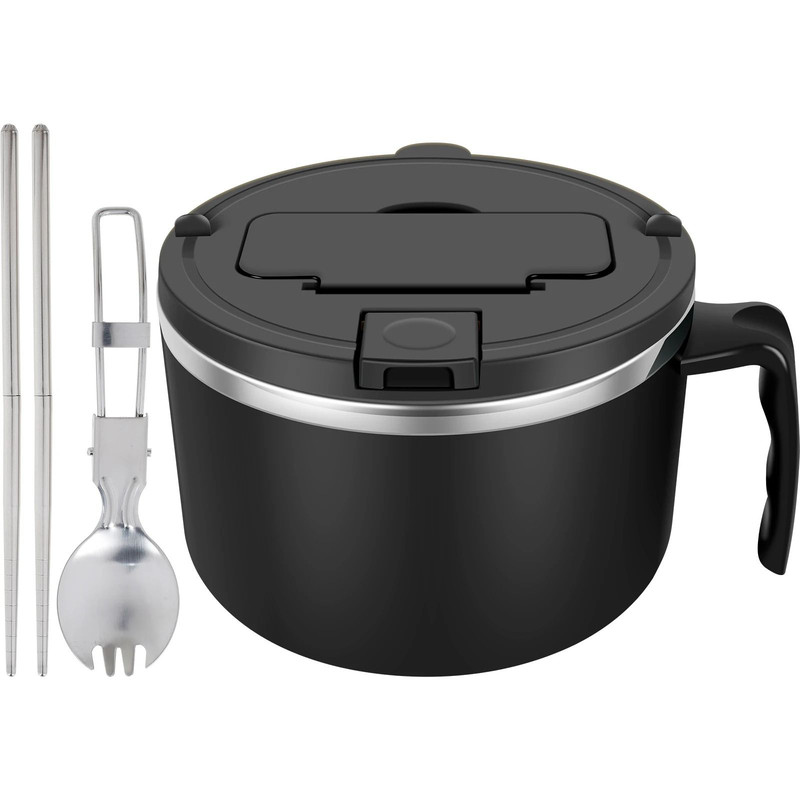 1200ml Ramen Bowl Stainless Steel Noodle Bowl With Lid 6