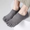 3 Pairs Mens Breathable Toe Socks Casual Finger Boat Socks 2
