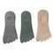 3 Pairs Mens Breathable Toe Socks Casual Finger Boat Socks 16