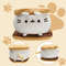 Kawaii Chocolate Cookie Fat Cat Plush Toy 0