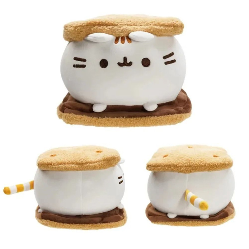 Kawaii Chocolate Cookie Fat Cat Plush Toy 1