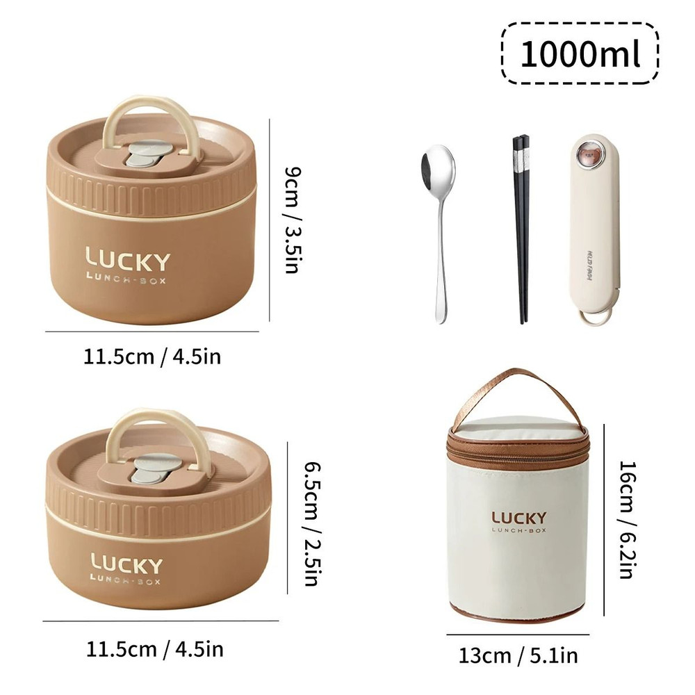 WORTHBUY Portable Thermal Lunch Box For Kids Stainless Steel Bento Box 26