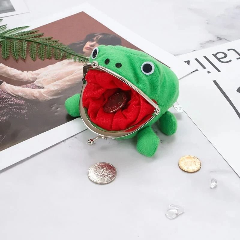 Plush Frog Wallet Coin Purse Key Chain 3