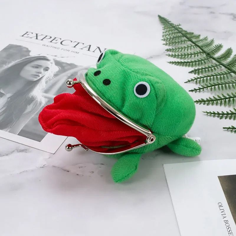 Plush Frog Wallet Coin Purse Key Chain 4