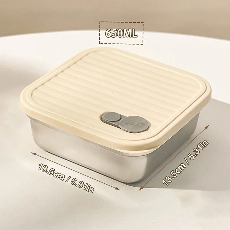 WORTHBUY 304 Stainless Steel Lunch Box With Lid Portable Food Container 9