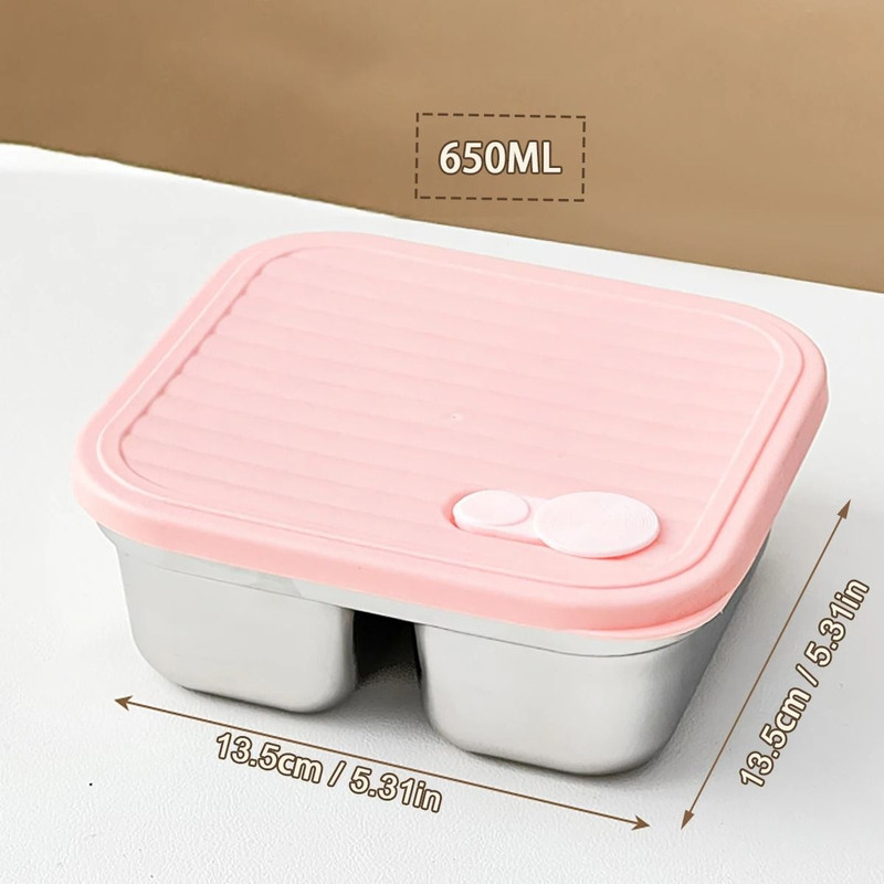 WORTHBUY 304 Stainless Steel Lunch Box With Lid Portable Food Container 10