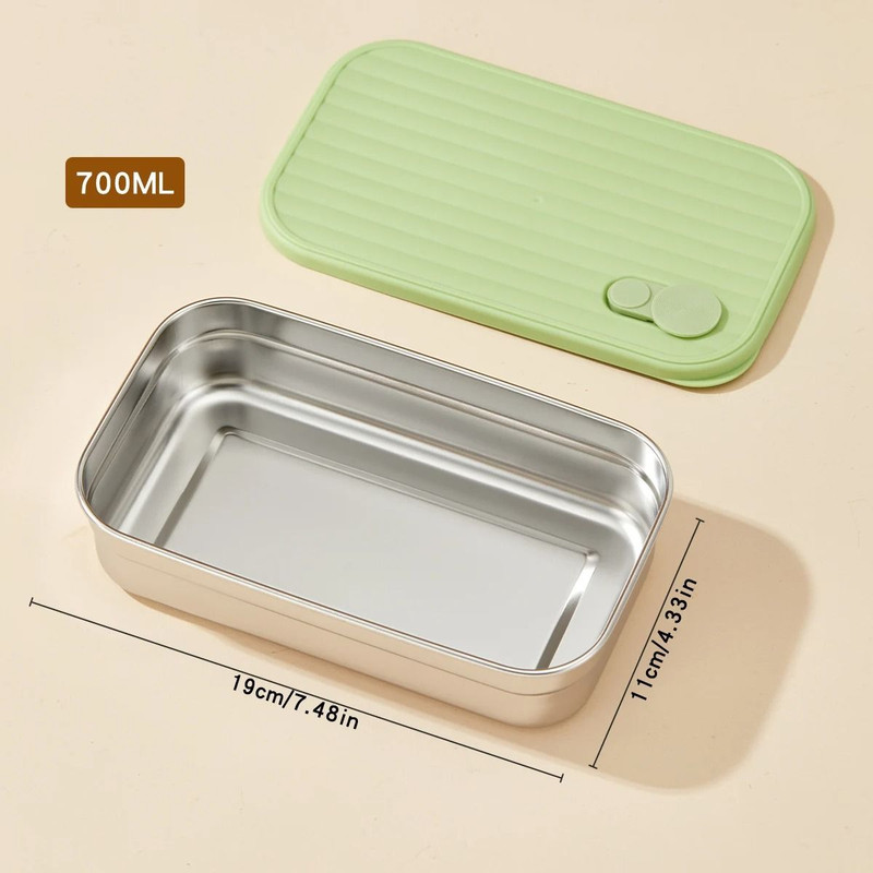 WORTHBUY 304 Stainless Steel Lunch Box With Lid Portable Food Container 14