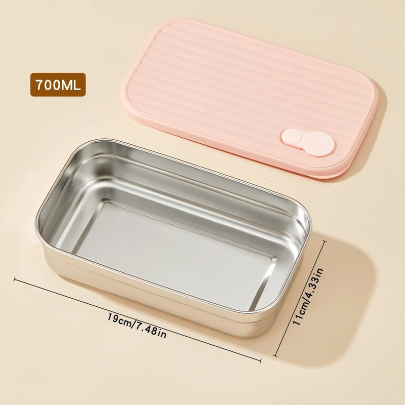 WORTHBUY 304 Stainless Steel Lunch Box With Lid Portable Food Container 15