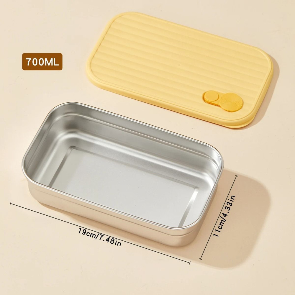 WORTHBUY 304 Stainless Steel Lunch Box With Lid Portable Food Container 20