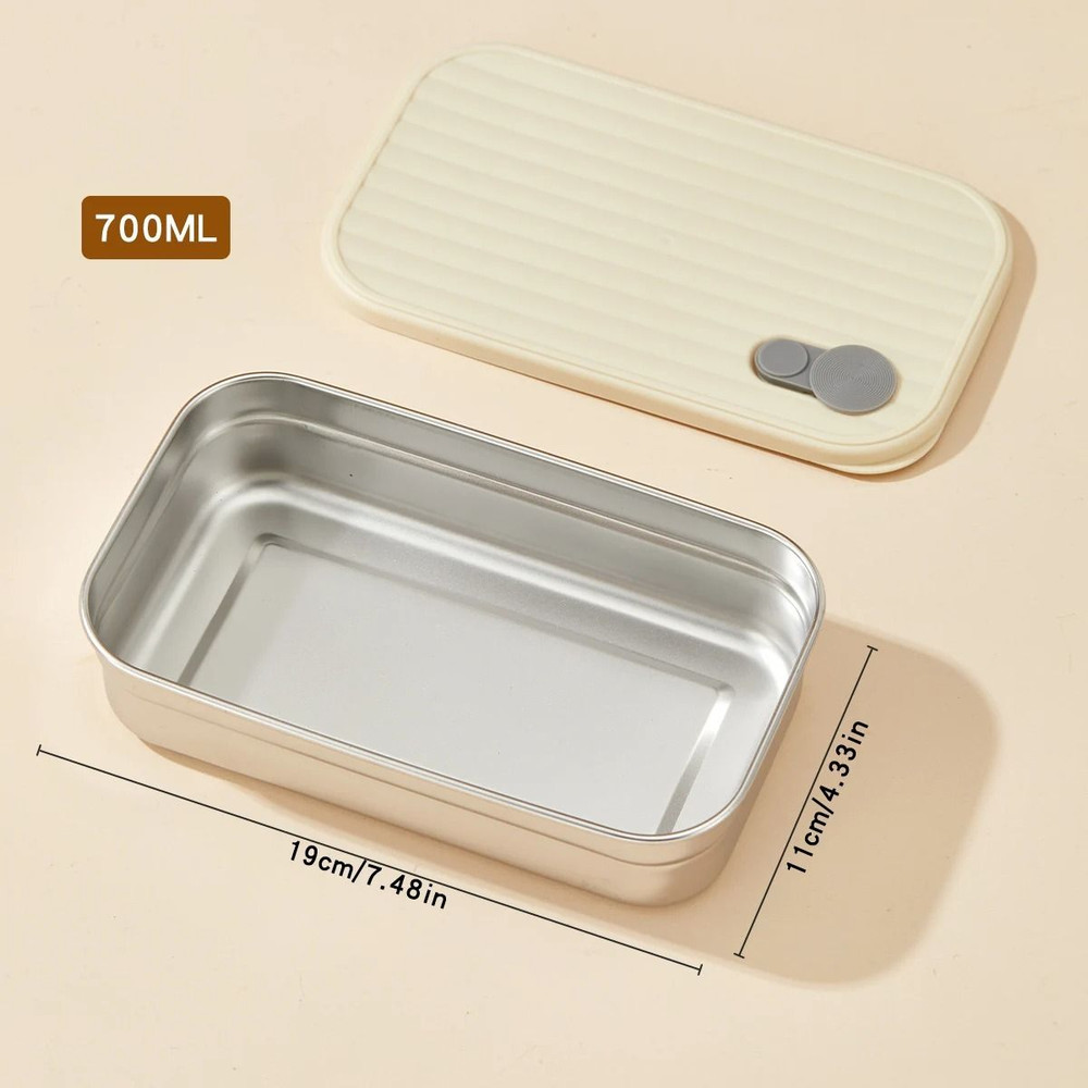 WORTHBUY 304 Stainless Steel Lunch Box With Lid Portable Food Container 21