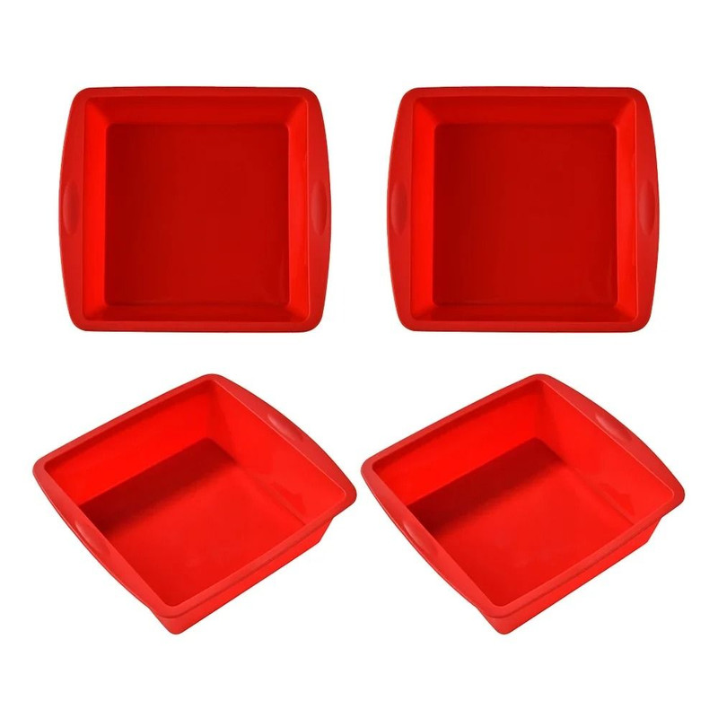 Silicone Square Cake Plate NonStick With AntiSlip Handle For Oven Air Fryer 11