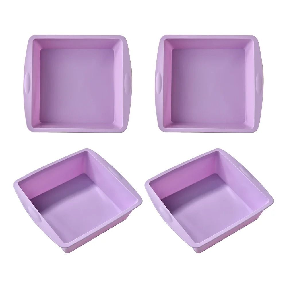 Silicone Square Cake Plate NonStick With AntiSlip Handle For Oven Air Fryer 12