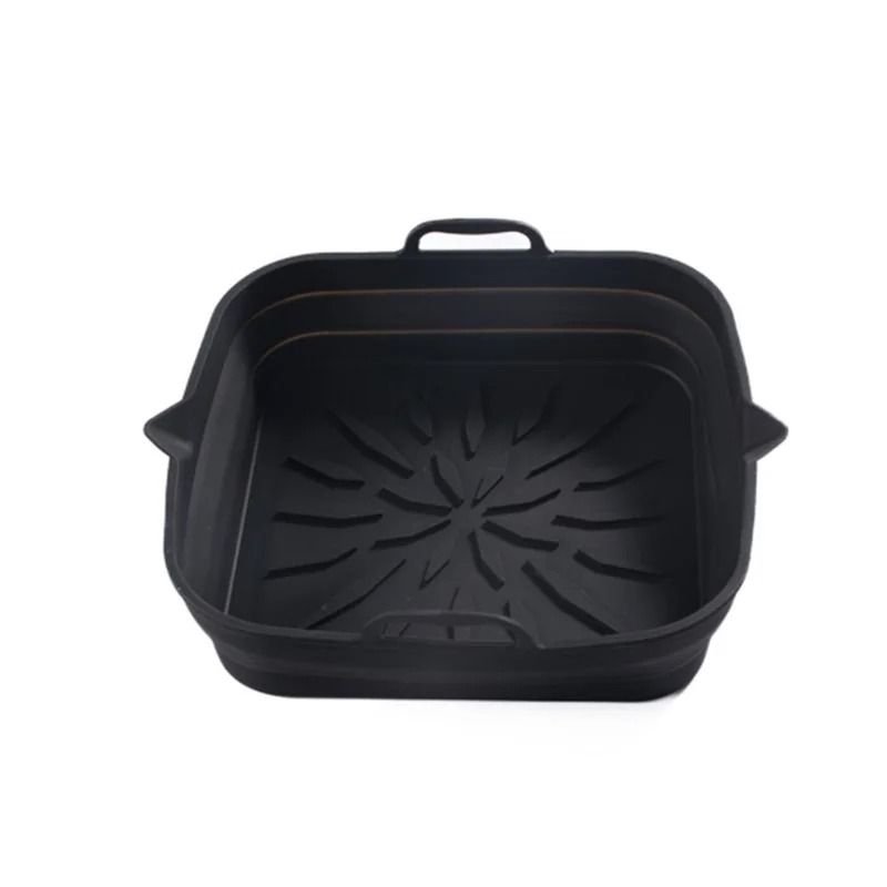 Silicone Square Air Fryer Liner Reusable Baking Tray And Basket Insert 4