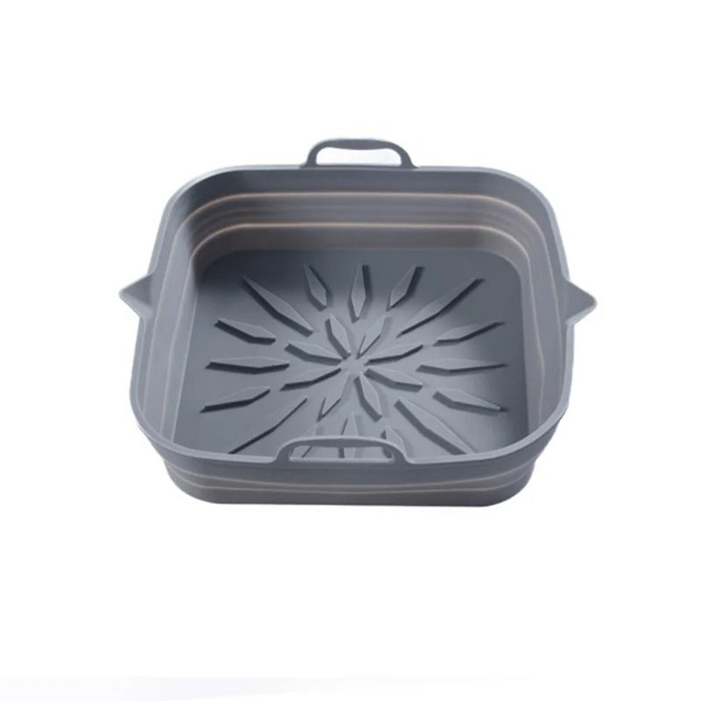 Silicone Square Air Fryer Liner Reusable Baking Tray And Basket Insert 6