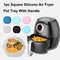 Silicone Square Air Fryer Pot Tray With Handle For Reusable Non Stick Baking 2