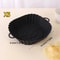 Silicone Square Air Fryer Pot Tray With Handle For Reusable Non Stick Baking 6