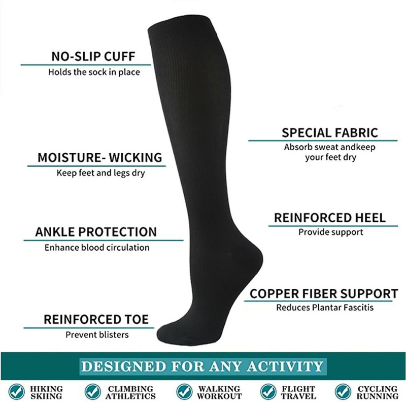 Varicose Veins Compression Socks For Men And Women Sports And Travel Support 3