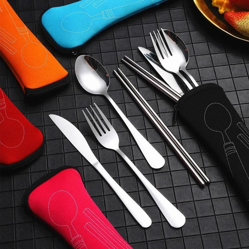 Portable Tableware Bag Cutlery Storage Pouch For Travel Picnic 2