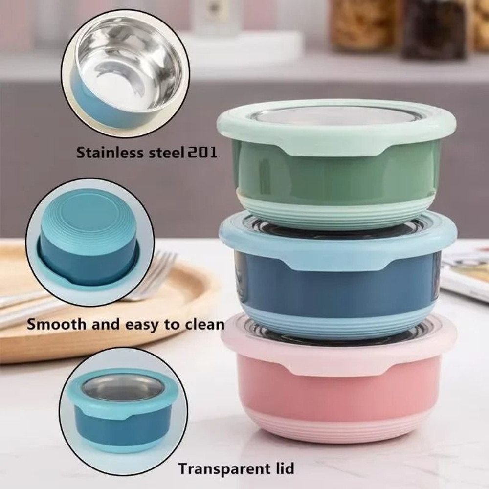 Stainless Steel Food Sealing Bowl Lunch Box With Lid 0