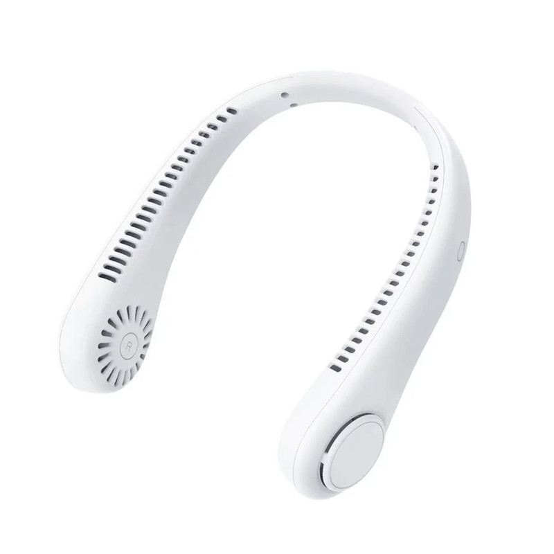 Mini Rechargeable Bladeless Hanging Neck Fan With 3Speed Air Cooler 5