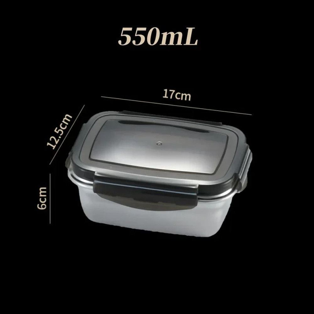 304 Stainless Steel Airtight Crisper Box Food Storage Container With Lid 8