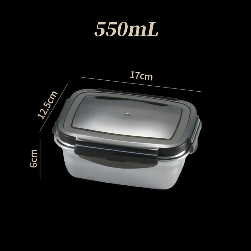 304 Stainless Steel Airtight Crisper Box Food Storage Container With Lid 8