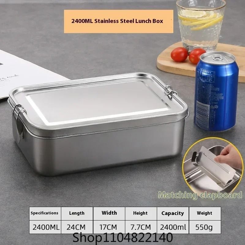 Stainless Steel LockClip Bento Lunch Box Meal Prep Container 3