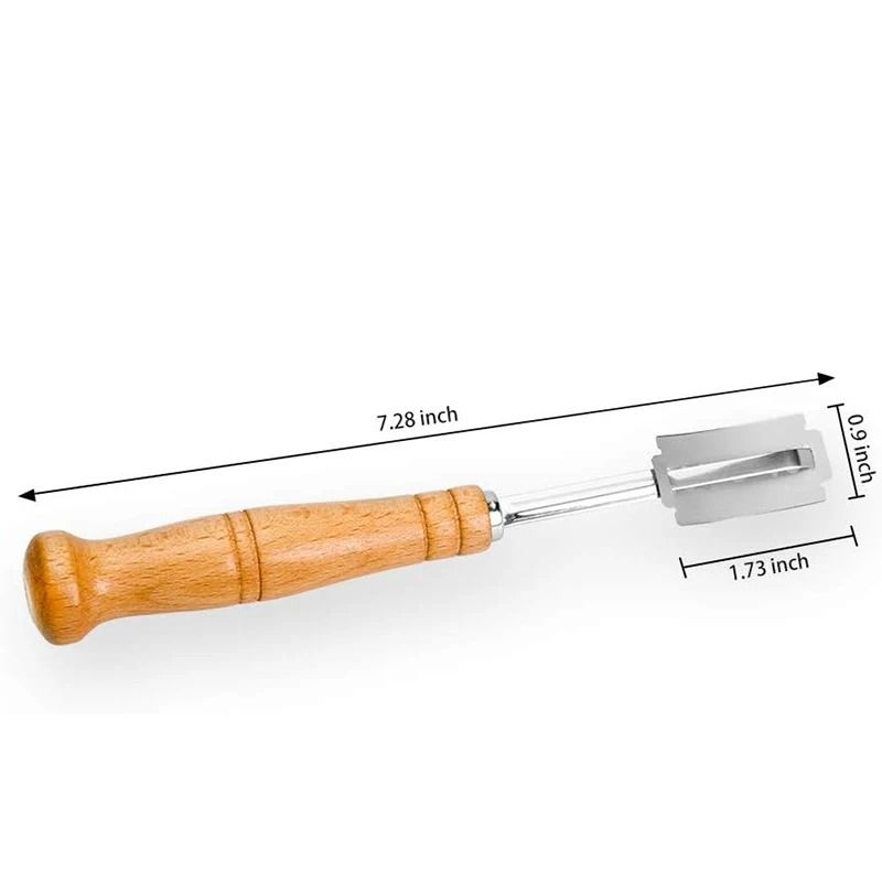 Premium Stainless Steel Bread Lame With Wooden Handle 5 Replacement Blades 3