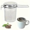 Premium Stainless Steel Tea Filter With Extended Folding Handle And Lid 0