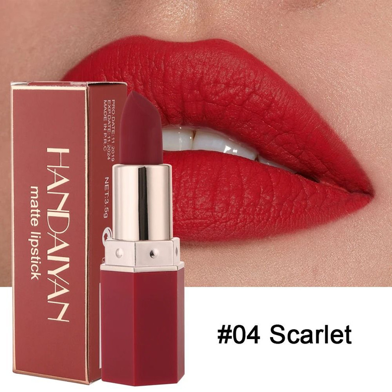 6Color Long Lasting Matte Lipstick Set Waterproof Velvety Finish 10
