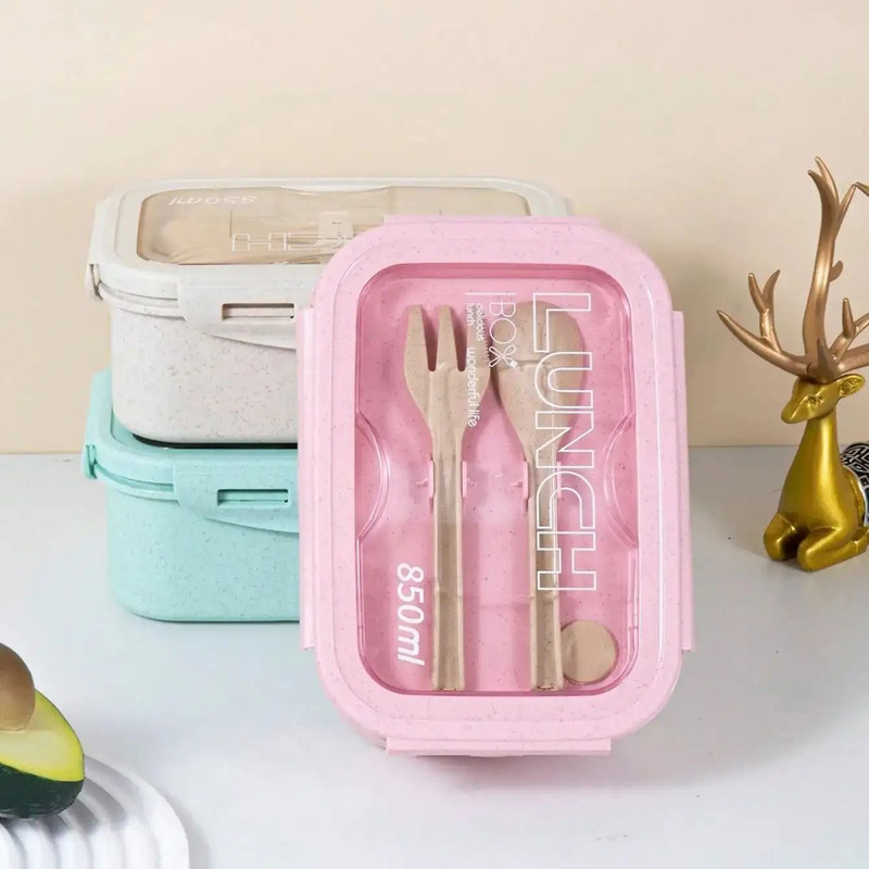 Microwave Safe Lunch Box With Tableware And Airtight Seal 6