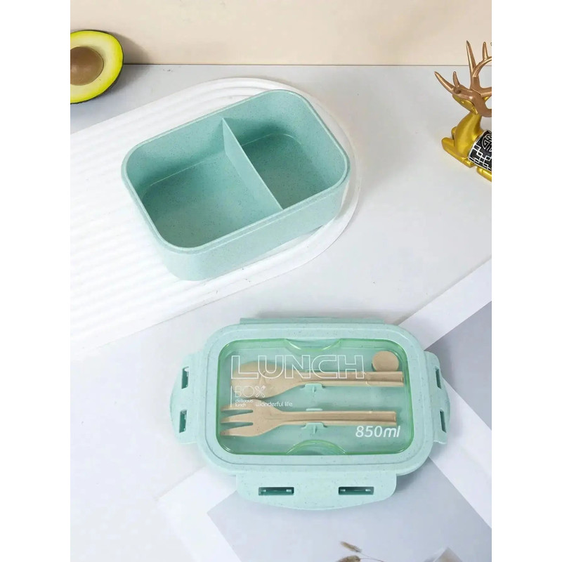 Microwave Safe Lunch Box With Tableware And Airtight Seal 8