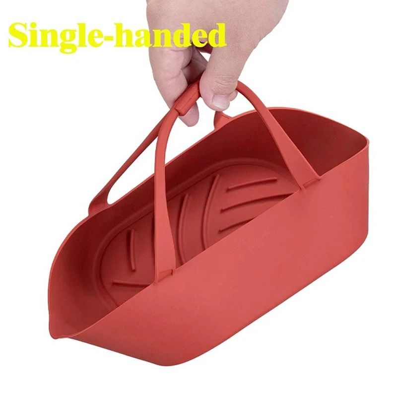 Silicone Foldable Air Fryer Basket With Handle 4