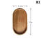 Solid Wood Serving Tray Japanese Style Round Rectangle Dessert Plate 6