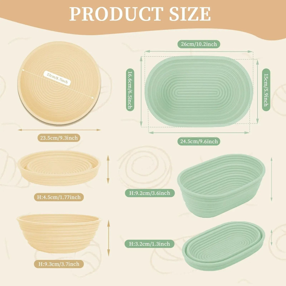 Foldable Silicone Sourdough Bread Proofing Basket 1
