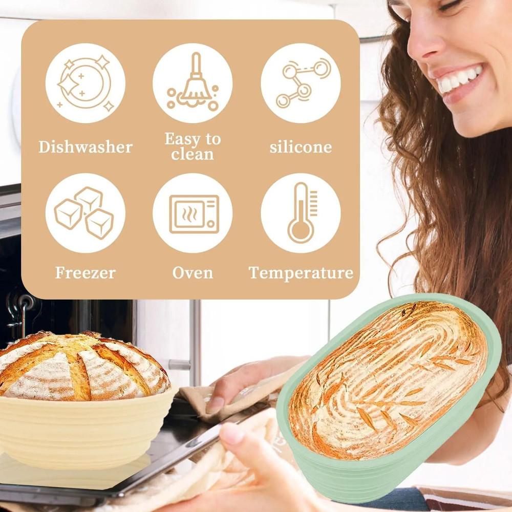 Foldable Silicone Sourdough Bread Proofing Basket 2