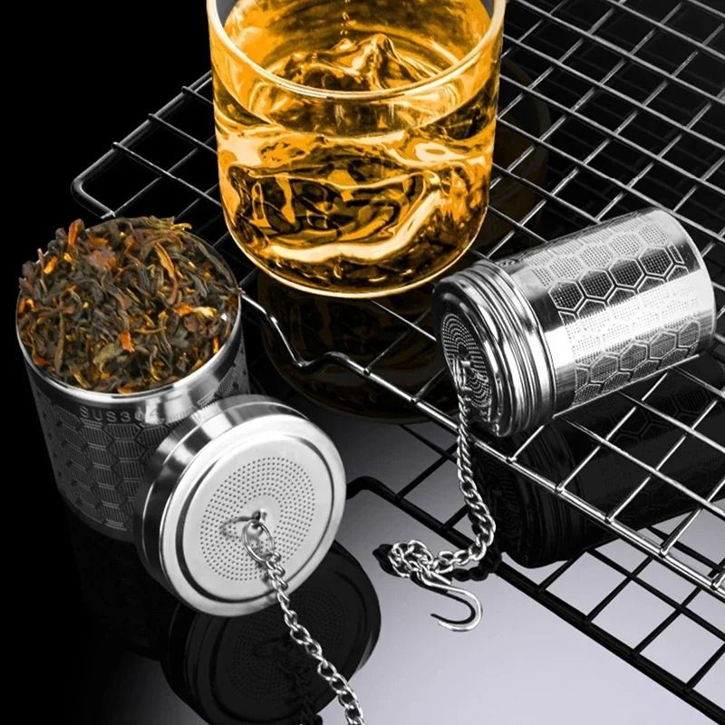 Extra Fine Mesh Stainless Steel Tea Infuser With Extended Chain 3