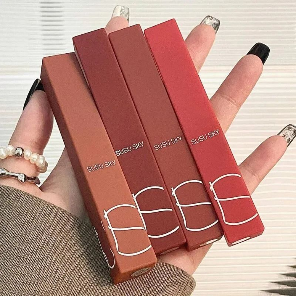 Thin Tube Matte Lipstick Waterproof Long Lasting 2
