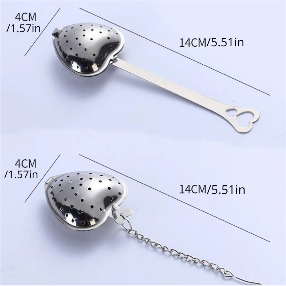 Heart Shaped Stainless Steel Tea Strainer Fine Mesh 1