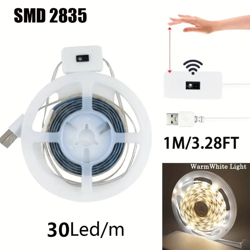 USB Gesture Sensor LED Strip Light 1M 6